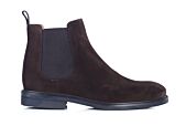 Chelsea boots cuir homme Velours brun - FANGLER GOMME CITY
