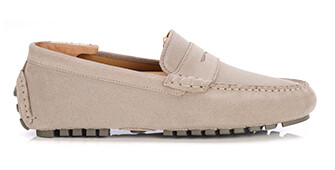Mocassin Homme - Velours Greige - FERGUSON