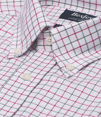 Chemise homme à carreaux rouge et vert en flanelle - LINDSAY