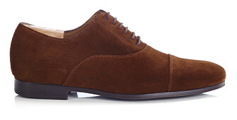 Richelieu homme - Velours Havane - LENNOX GOMME URBAN