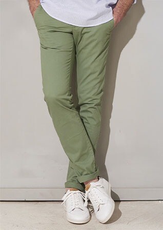 Pantalon chino homme Vert sauge - KYRK