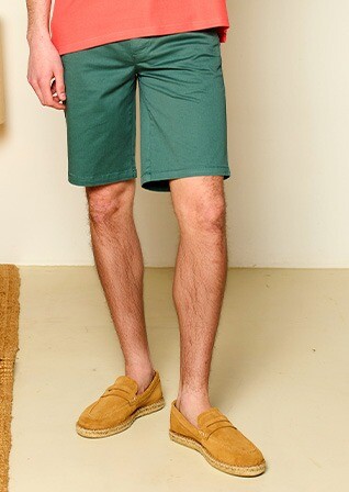 Bermuda chino homme Vert pin - BARRY