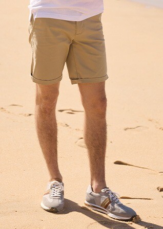 Bermuda chino homme Beige Mastic - BARRY