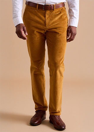 Pantalon Chino Velours Moutarde - NORMAN