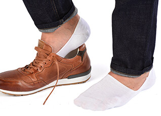 Chaussettes invisibles homme Blanc