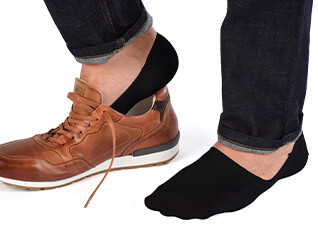 Chaussettes invisibles homme Noir