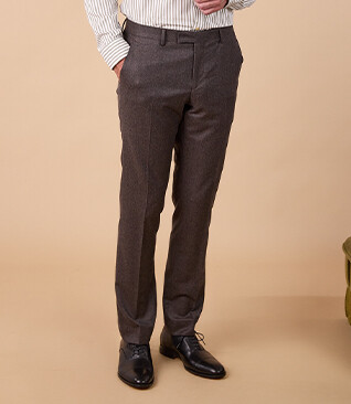 Pantalon de costume homme Chocolat Chiné - LAZARE