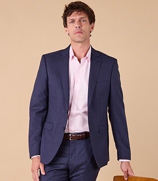 Veste de costume homme Bleu Foncé Chiné - LAZARE