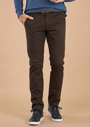 Pantalon chino homme Brun Foncé - NIGEL II