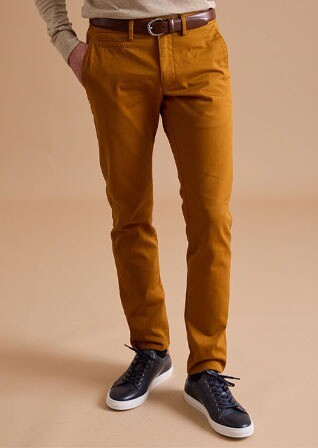 Pantalon chino homme Ocre Foncé - NIGEL II