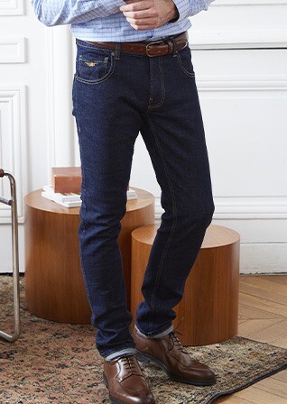 Jean homme Indigo Brut Slim - RIDLEY