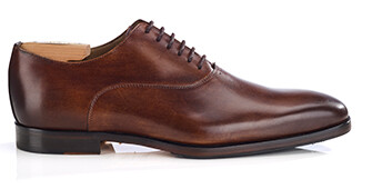 Richelieu homme cognac patiné en cuir - TREMEZZO PATIN