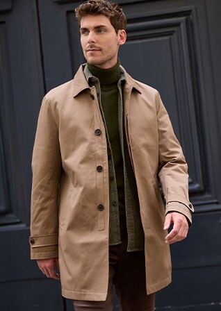 Trench homme Beige Foncé - AURÈLE II