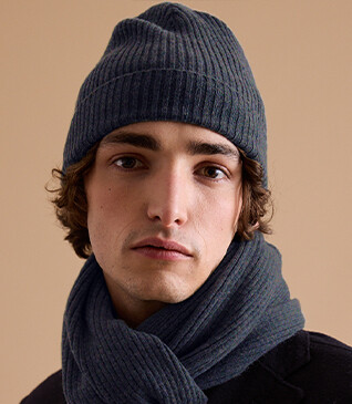 Bonnet laine homme Gris Anthracite Chiné - BENNETH