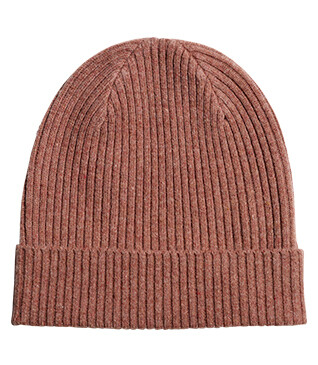 Bonnet homme rouille chiné en lambswool - BENNETH