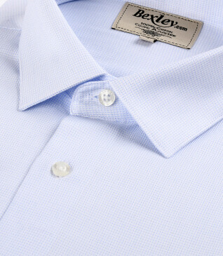 Chemise blanche coton popeline tramée - FIACRE