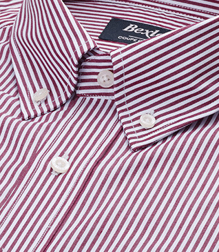 Chemise Popeline homme - Carreaux Bordeaux et Blanc - MARLON