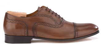 Richelieu homme Châtaigne Patiné semelle cuir - ALLINGTON