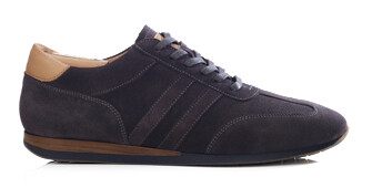 Sneaker ville homme en velours charbon - BOCKARA