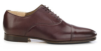 Richelieu homme Bordeaux - semelle cuir avec patin - LENNOX PATIN
