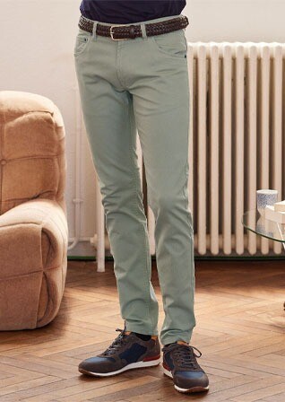 Pantalon 5 poches homme Tilleul - KARSON
