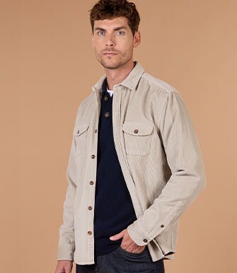 Surchemise en velours Beige Clair - VICTORIN