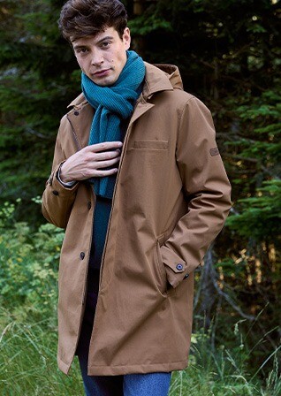 Trench matelassé homme Marron - AURESTILDE