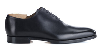Richelieu homme Noir semelle cuir avec patin - BELLAGIO PATIN