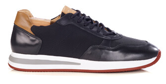 Sneaker homme en cuir noir et mesh au profil sport - NIRRANDA II