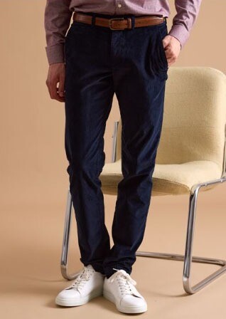 Pantalon Chino Velours Navy - KHYLER