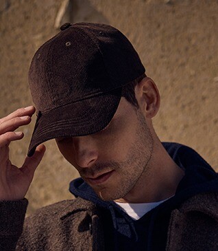 Casquette homme en Velours Brun - BRADWELL II