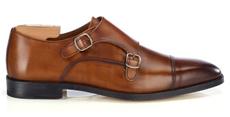 Chaussures pour homme Gold Patiné - Double Boucle - LANGFORD