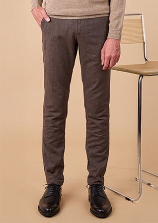 Pantalon Chino Homme - Chocolat Chiné - NEIL