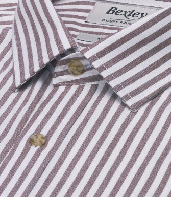 Chemise homme flanelle blanc et chocolat - SIMION II
