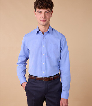 Chemise 100% coton - Bleu - MAXIRE