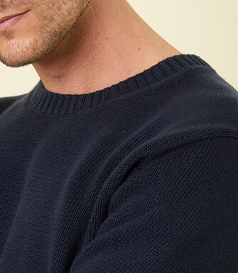 Pull col rond - Navy - CALDERIK