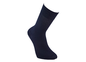 Chaussettes en coton à côtes - Marine