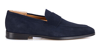 Mocassin homme navy en velours - CANNERO