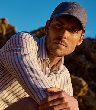 Casquette homme en Lin Bleu Acier - BRADWELL II