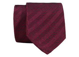 Cravate homme bordeaux en soie à chevrons