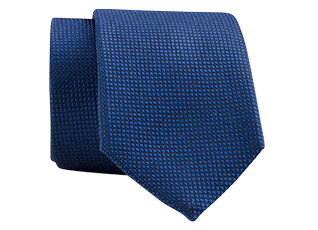 Cravate homme bleu en soie motif losange