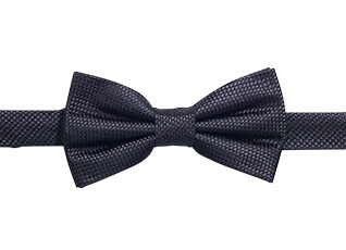Nœud papillon homme noir en soie nattée