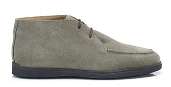 Bottine homme casual en velours kaki traité hydrofuge - ALTOONA