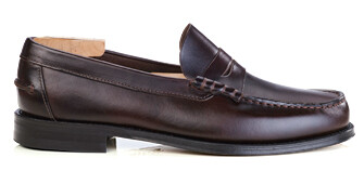 Mocassin penny loafer homme en cuir brun - YALE