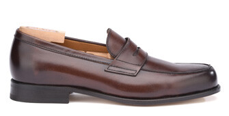 Mocassin homme cuir Chocolat Patiné - WEMBLEY CLASSIC