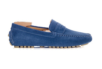 Mocassin été homme Velours Bleu Indigo - FERGUSON