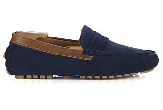 Mocassin été homme Velours Navy Bordure Châtaigne - FERGUSON