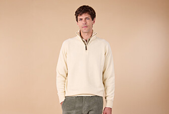 Pull homme laine col zippé Écru - KENNETH