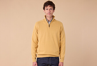 Pull homme laine col zippé - Gold Chiné - KENNETH