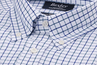 Chemise flanelle carreaux bleus et verts - LINDSAY